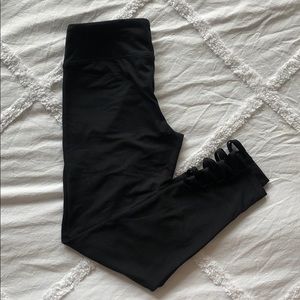 Black leggings with Ankle Cut Outs Sz S